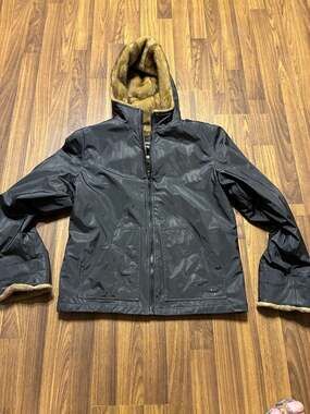 Outbrook Black Faux Fur Lined Hooded Jacket Size M(8/10)